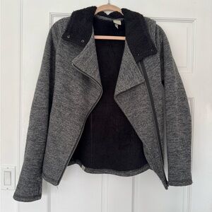Moto style Gray and Black Jacket